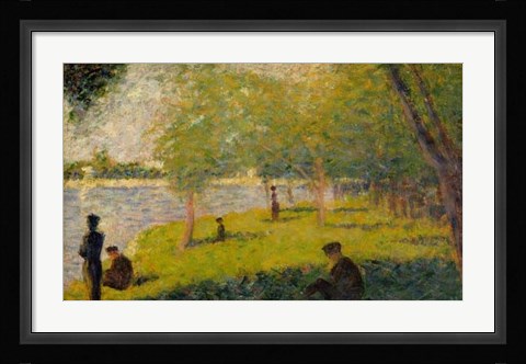 Framed Study for a Sunday on La Grande Jatte Print