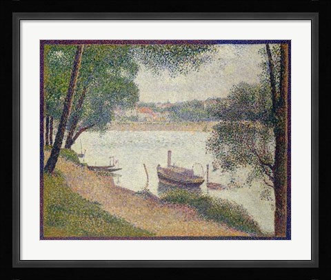 Framed Gray Weather, Grande Jatte Print