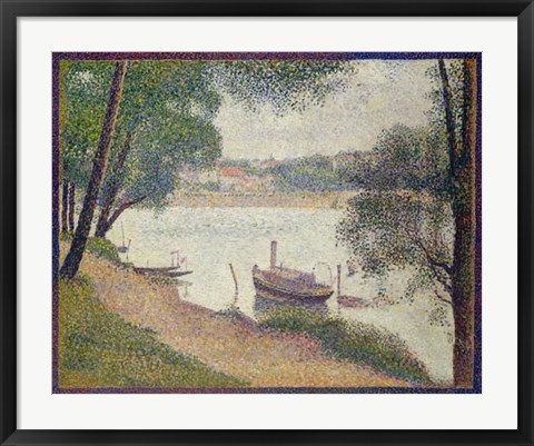 Framed Gray Weather, Grande Jatte Print