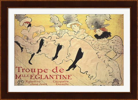 Framed La Troupe de Mademoiselle Eglantine Print