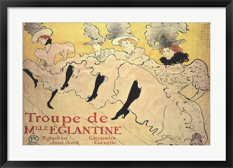 Framed La Troupe de Mademoiselle Eglantine Print