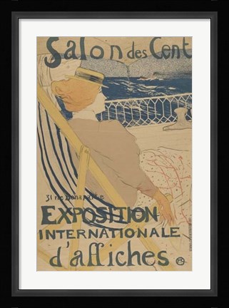 Framed Salon des Cent-Exposition Internationale d'affiches Print