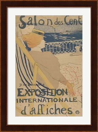 Framed Salon des Cent-Exposition Internationale d&#39;affiches Print