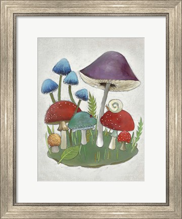 Framed Mushroom Collection II Print