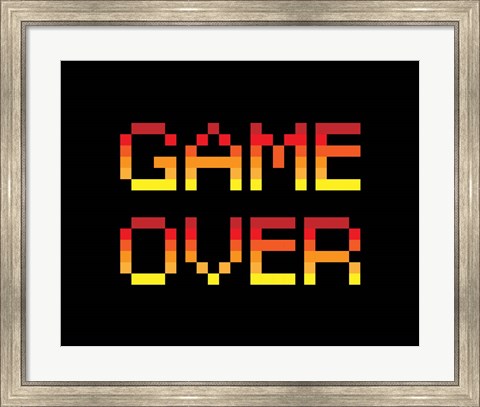 Framed Game Over  - Red Print