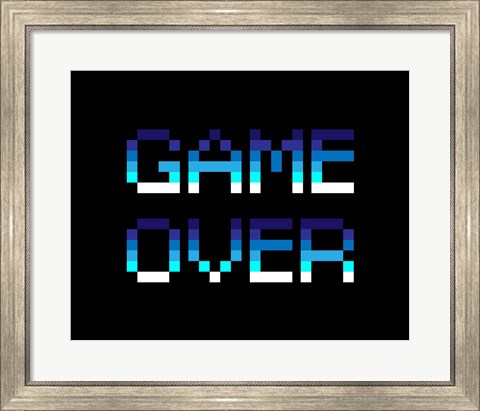 Framed Game Over  - Blue Print
