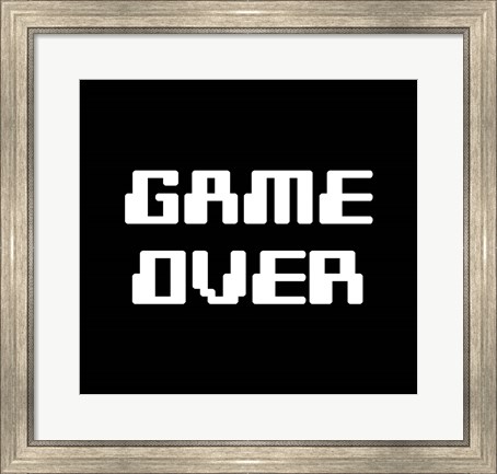 Framed Game Over  - Black Print