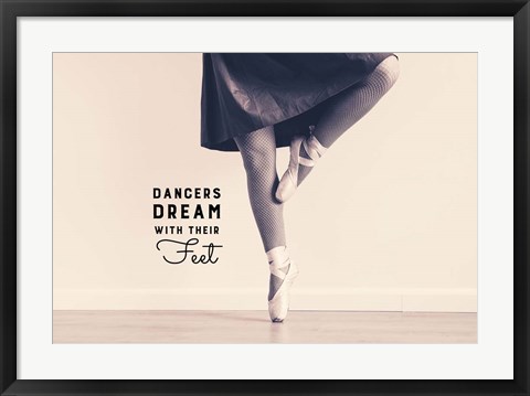 Framed Dancers Dream With Their Feet Print
