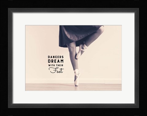 Framed Dancers Dream With Their Feet Print