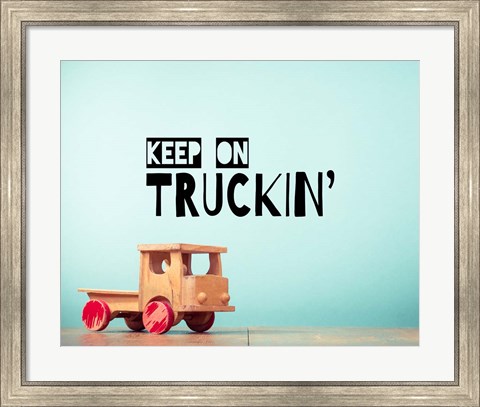 Framed Keep On Truckin&#39; Blue Print