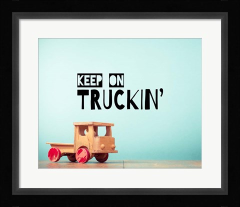 Framed Keep On Truckin' Blue Print