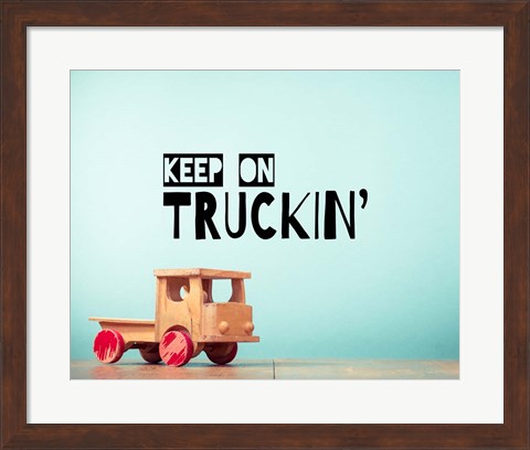 Framed Keep On Truckin&#39; Blue Print