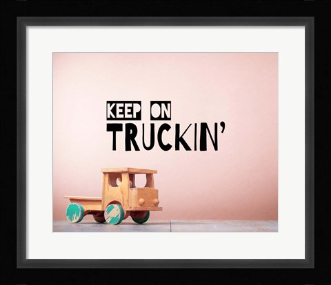 Framed Keep On Truckin' Brown Print