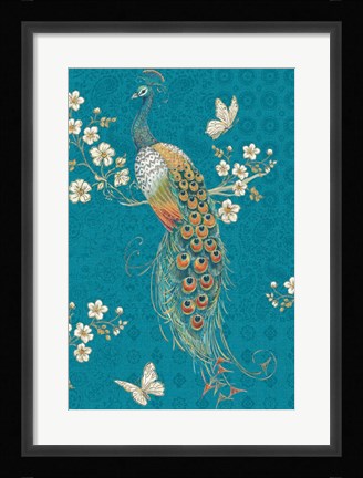 Framed Ornate Peacock XE Print