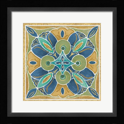 Framed Free Bird Mexican Tiles I Print