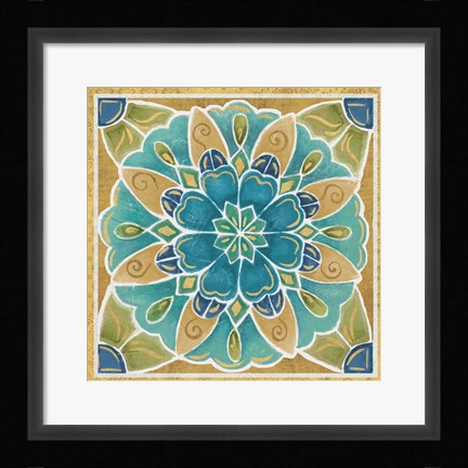 Framed Free Bird Mexican Tiles IV Print