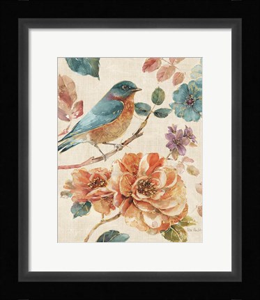 Framed Spiced Nature III Linen Leaf Print