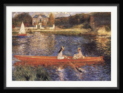 Framed La Seina a Asniers Print