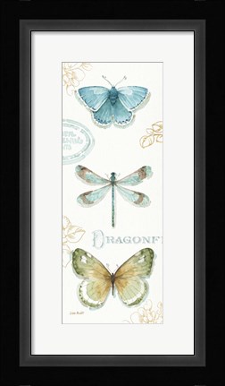 Framed My Greenhouse Butterflies V Print