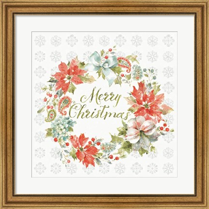 Framed Home for the Holidays Merry Christmas Print