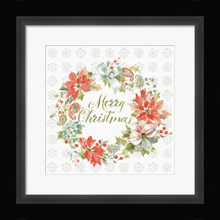 Framed Home for the Holidays Merry Christmas Print