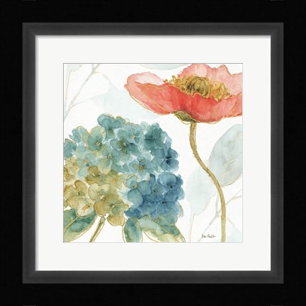 Framed Rainbow Seeds Flowers IV Print