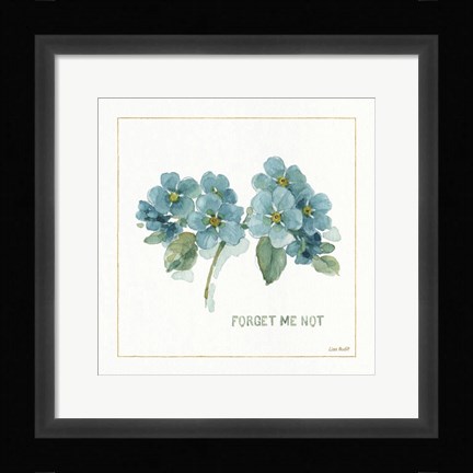 Framed My Greenhouse Forget Me Not Print