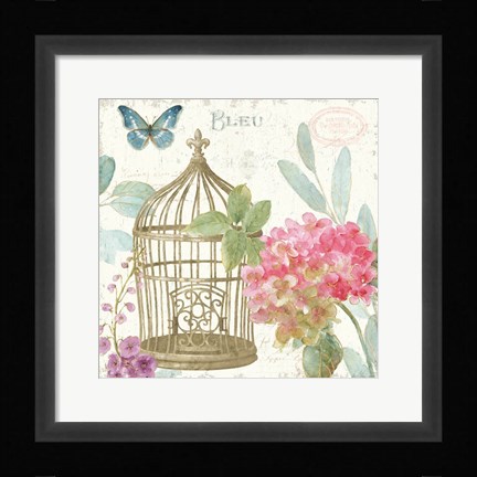 Framed Rainbow Seeds Floral Birdcage II v2 Print