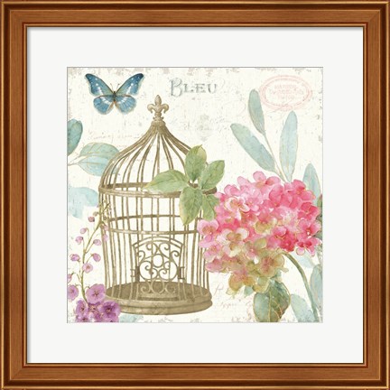 Framed Rainbow Seeds Floral Birdcage II v2 Print