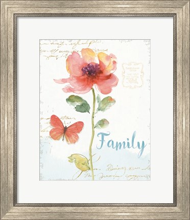 Framed Rainbow Seeds Floral IX Family Print