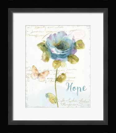 Framed Rainbow Seeds Floral VII Hope Print