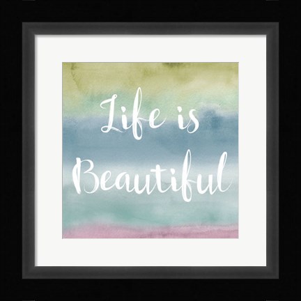 Framed Rainbow Seeds Painted Pattern XIV Cool Life Print