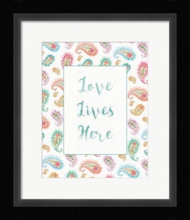 Framed Rainbow Seeds Love Lives Print