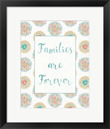 Framed Rainbow Seeds Families Print