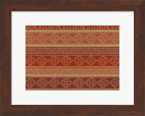Framed Batik Stripes I Print