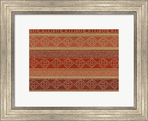 Framed Batik Stripes I Print