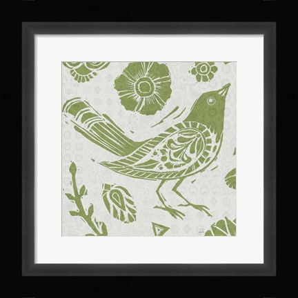 Framed Nordic Woodcut VII Master Print