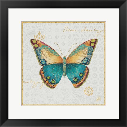 Framed Bohemian Wings Butterfly II Print