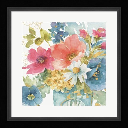 Framed My Garden Bouquet II Print