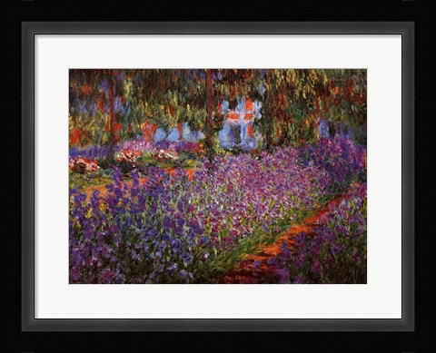 Framed Artist's Garden at Giverny, c.1900 Print