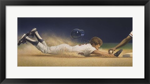 Framed Baseball Player Print