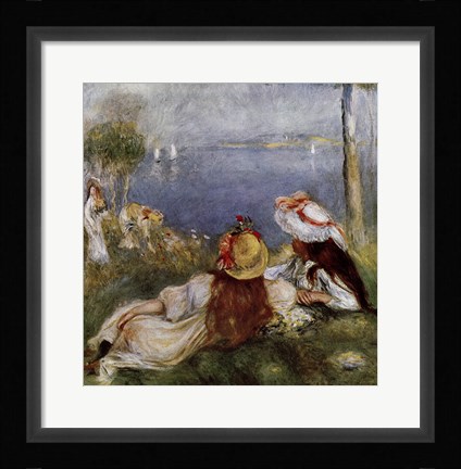 Framed Filles au bord de la mer Print