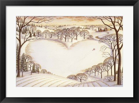 Framed Sledding Print