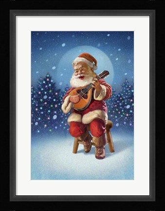 Framed Singing Santa I Print