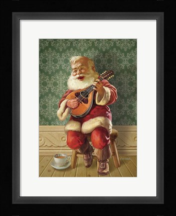Framed Singing Santa II Print