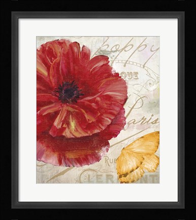 Framed Red Poppy Print