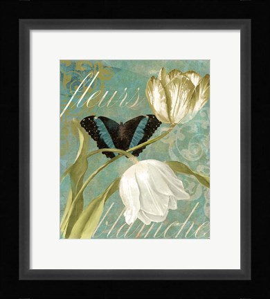 Framed White Tulips Print