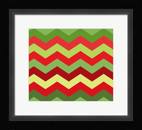 Framed Xmas Chevron Print