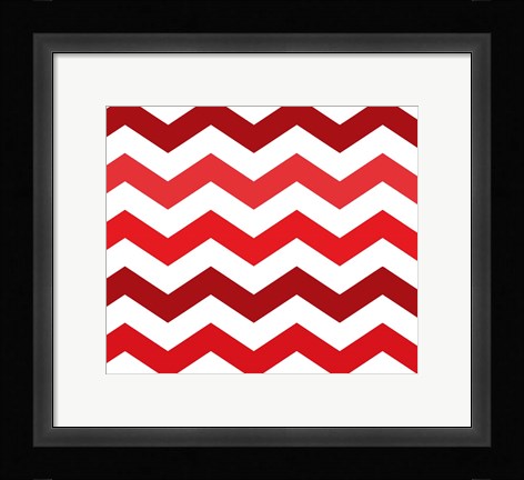 Framed Xmas Chevron 2 Print