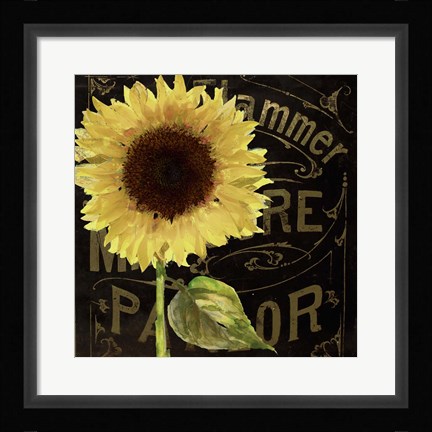 Framed Sunflower Salon I Print
